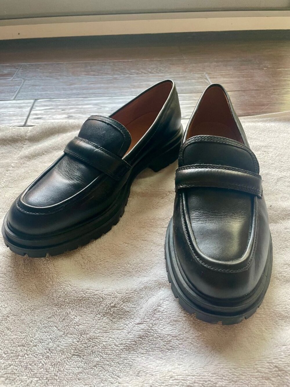 Madewell Bradley Lugsole Loafer in Black Leather 9.5